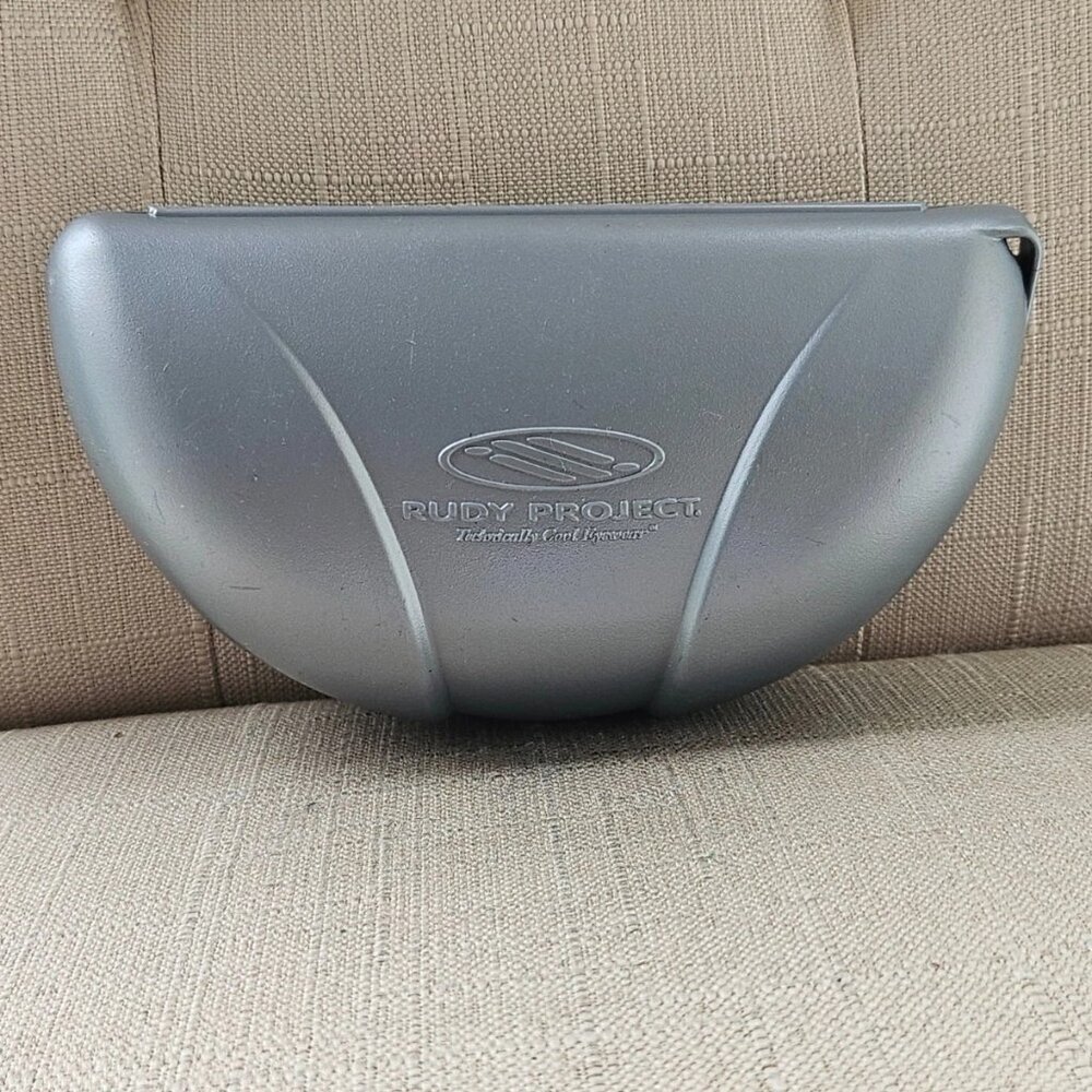 Rudy Project Eyeglasses Case Silver Tone Hard Case for Glasses Eyewear case only